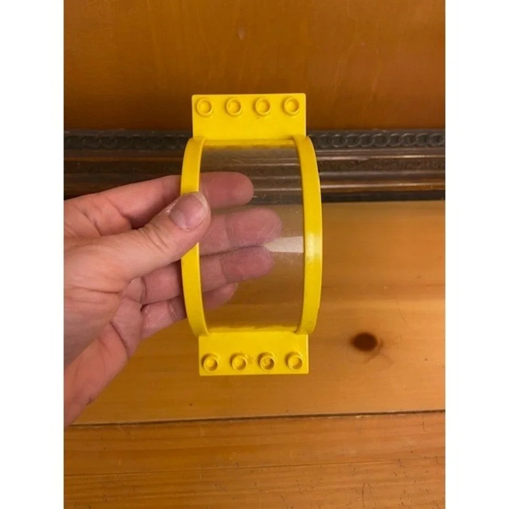 LEGO Duplo Vintage Yellow Bridge Tunnel Arched Canopy Clear Window Part 2 1x4